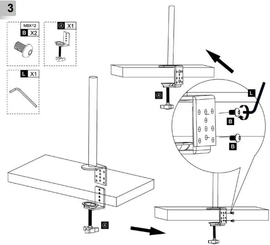 gembird MA DF2 01 Adjustable Desk 2 Display Mounting Arm - Figure 2