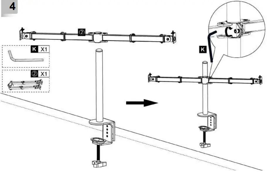 gembird MA DF2 01 Adjustable Desk 2 Display Mounting Arm - Figure 3