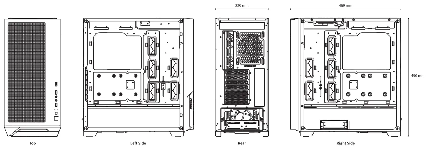 Antec P20C Mid-Tower E-ATX Gaming Case - fig 1