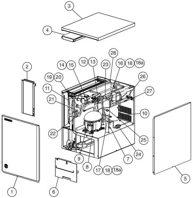 Main Assembly and Refrigeration Circuit