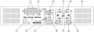 BOGEN X300 Black Max Amplifier-- Black Max Rear Panel