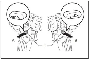 makita DHP487 Cordless Hammer Driver Drill-switch action