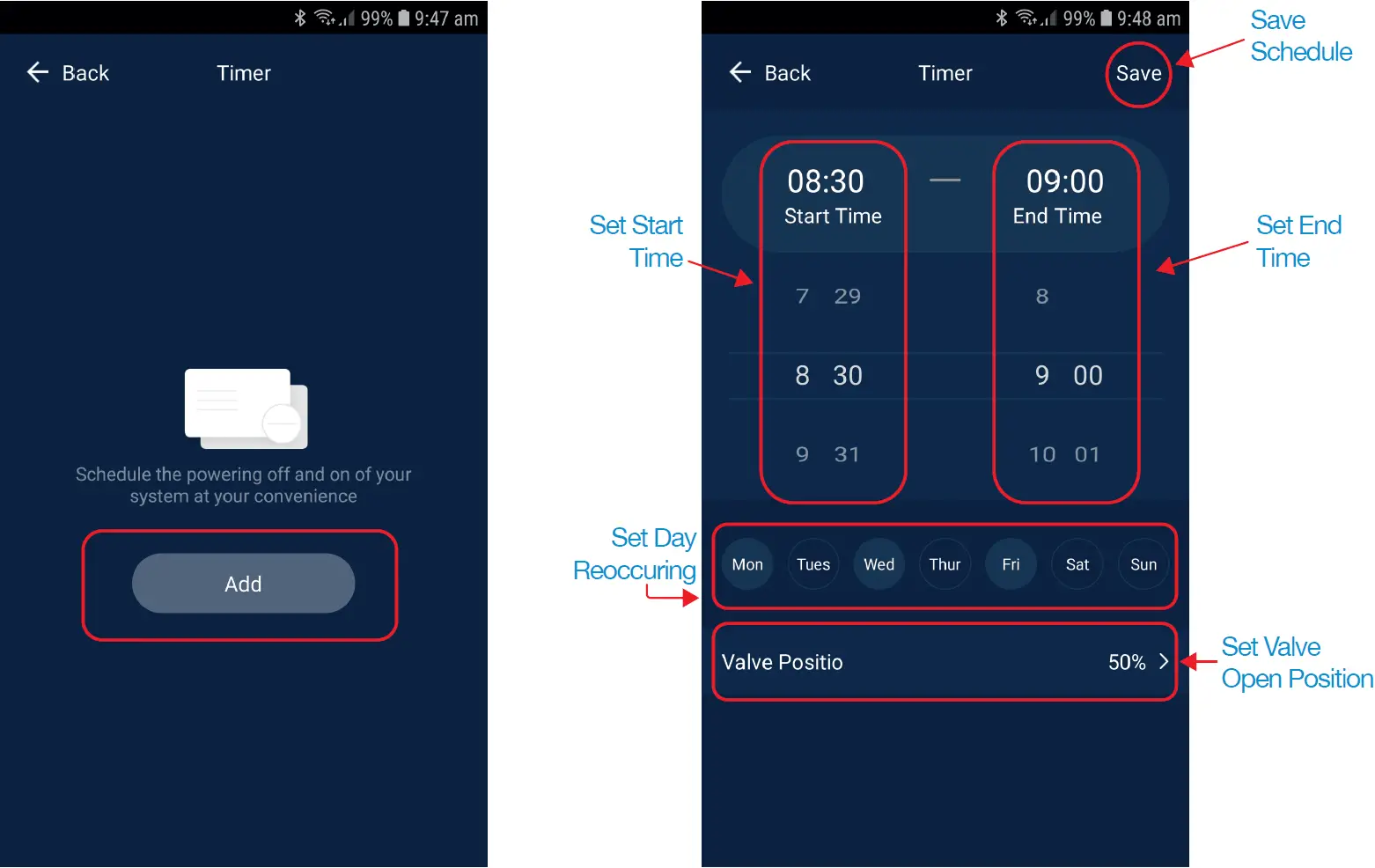 CREATING A TIMER SCHEDULE