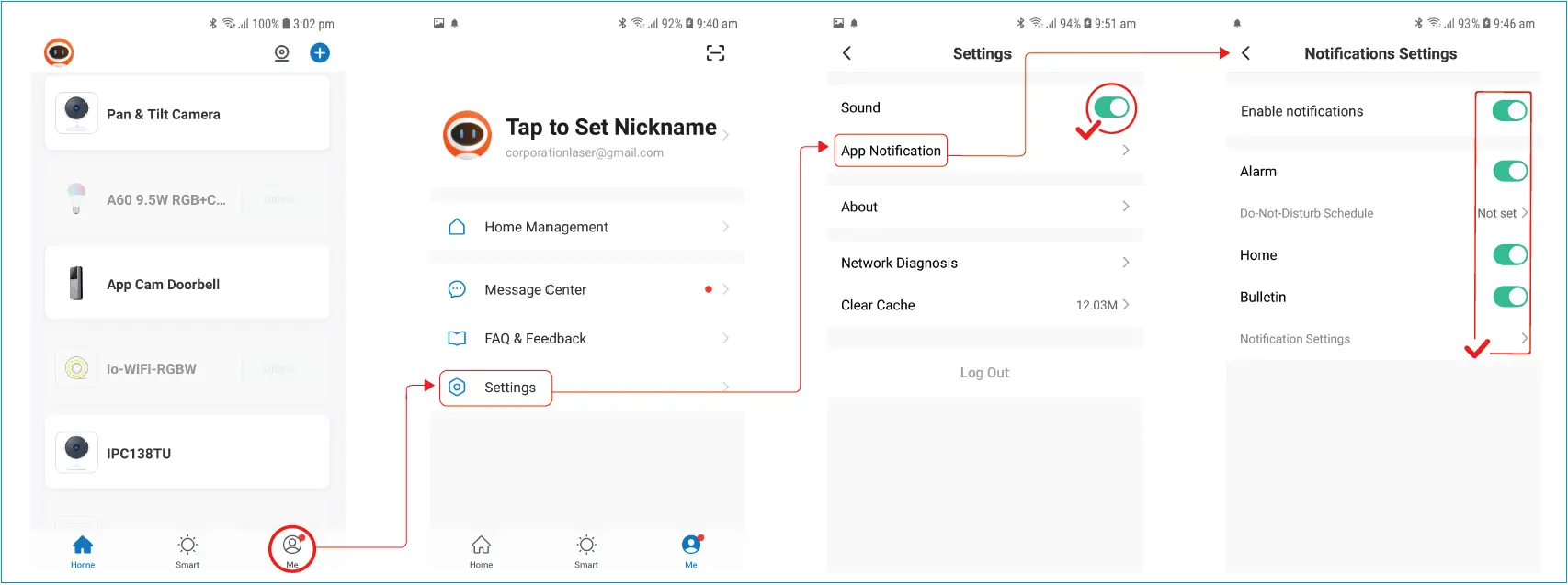 RECOMMENDED APP SETTINGS