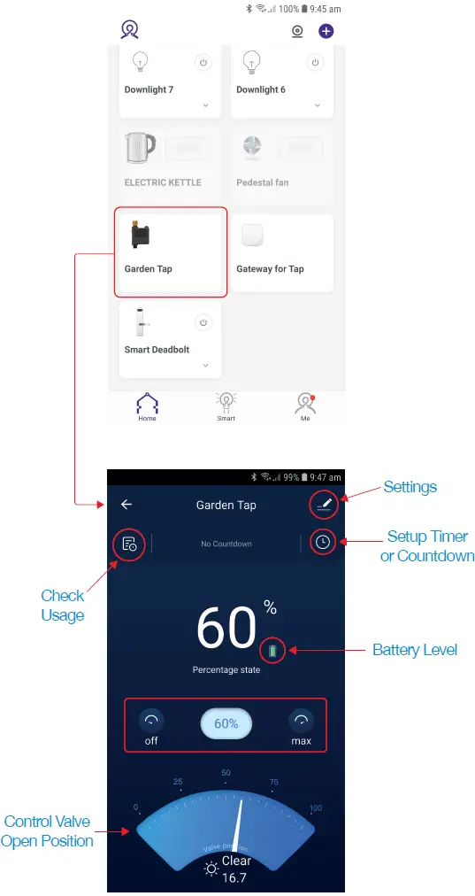 USING THE WATER CONTROLLER