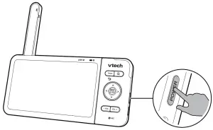 vtech RM5764HD 5-Inch Smart Wi-Fi 1080P Pan and Tilt Monitor - Charge the parent unit battery before use
