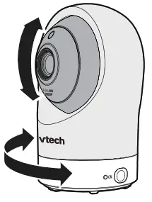 vtech RM5764HD 5-Inch Smart Wi-Fi 1080P Pan and Tilt Monitor - Positioning the HD video monitor 2
