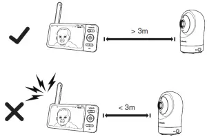vtech RM5764HD 5-Inch Smart Wi-Fi 1080P Pan and Tilt Monitor -Positioning the HD video monitor 3