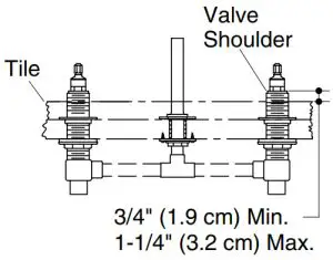 KOHLER K-301 3 4 Inch High-Flow Deck Rim Mount Bath Valve - Tile