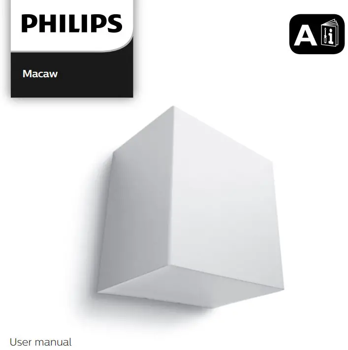PHILIPS 17303 Macaw LED Wall Light User Manual
