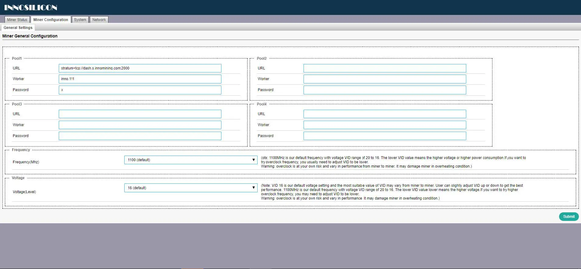 INNOSILICON A5+ DashMaster Profitability ASIC Miner fig9