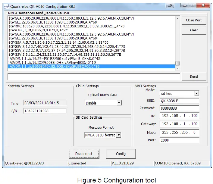 QUARK-ELEC QK-A036 NMEA 2000 WiFi -USB Bi-directional Converter With Integrated Voyage Data Logger fig 11
