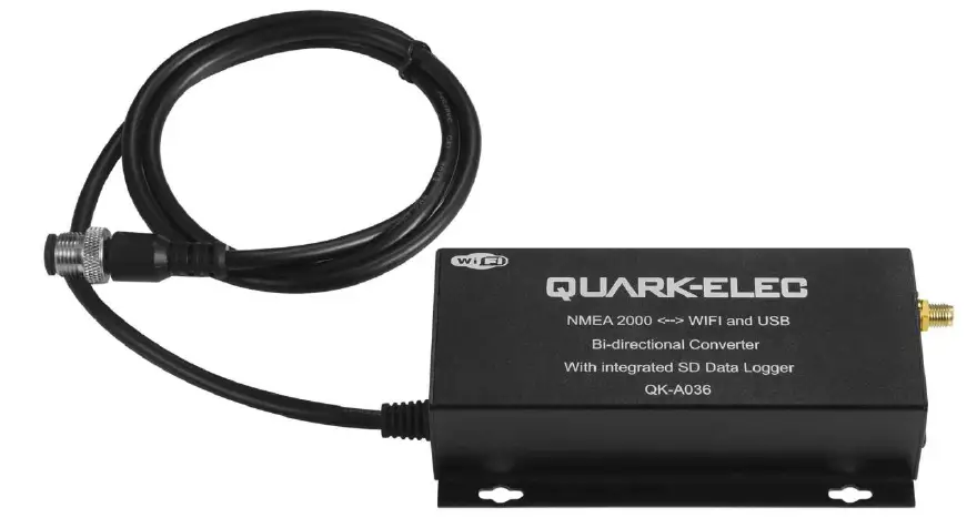 QUARK-ELEC QK-A036 NMEA 2000 WiFi -USB Bi-directional Converter With Integrated Voyage Data Logger