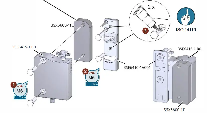 SIEMENS Sirius 3SE5 RFID Safety Switch with Tumbler fig 3