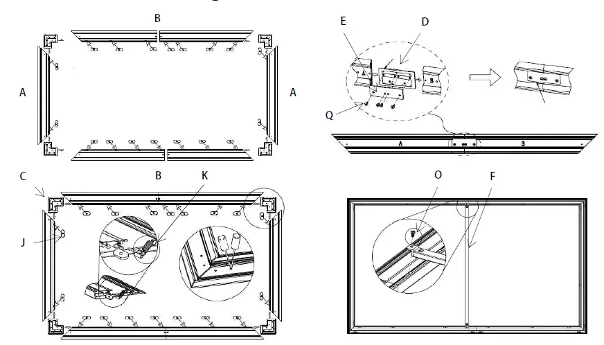 Optoma ALR120 120 Inch Frame ALR Projection Screen fig 4