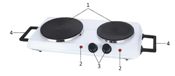 emerio HP-114482.4 Hot Plate Double 1