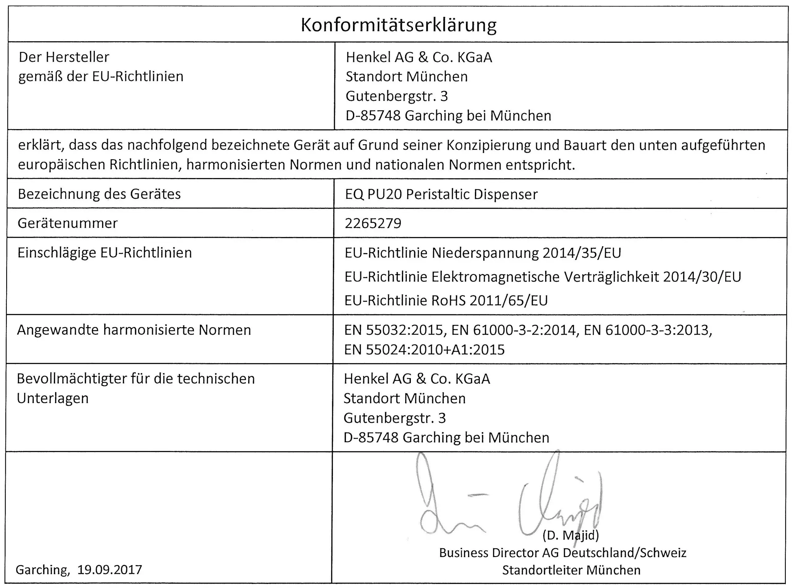 LOCTITE 2265279 EQ PU20 Digital Peristaltic Dispenser fig14