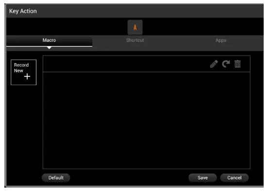 GIGABYTE Control Center - Macro manager 2