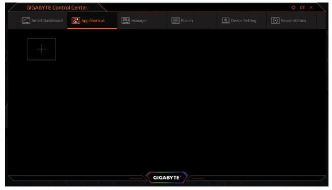 GIGABYTE Control Center - Shortcut