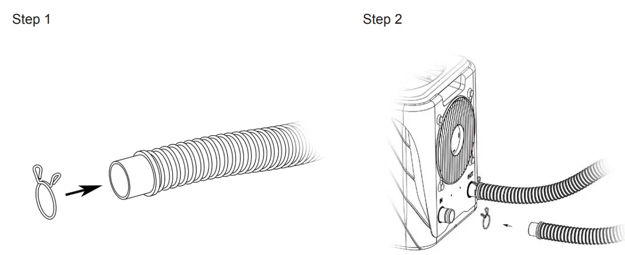 DURATECH HS35 Hot Splash Plug and Play Heat Pump - Hose connection