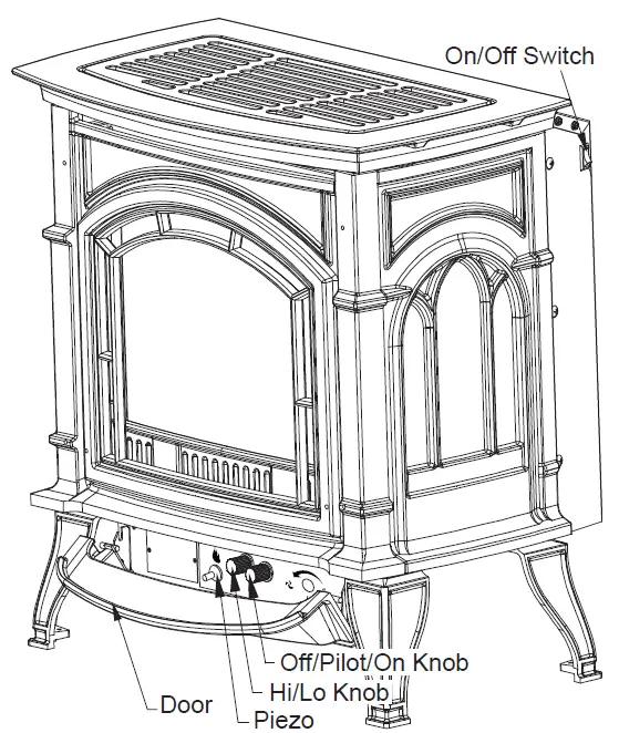 Ashley AGC500VF Vent Free Cast Iron Natural Gas Stove 01