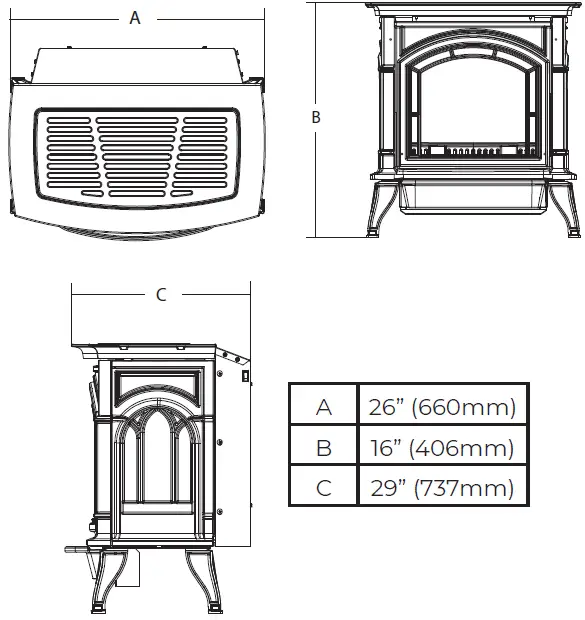 Ashley AGC500VF Vent Free Cast Iron Natural Gas Stove