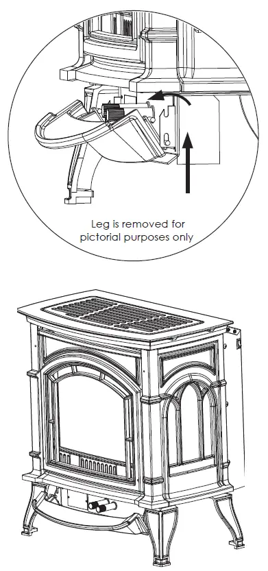 Ashley AGC500VF Vent Free Cast Iron Natural Gas Stove