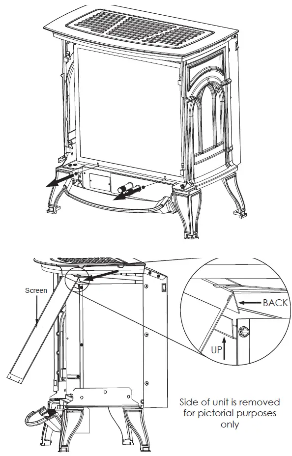 Ashley AGC500VF Vent Free Cast Iron Natural Gas Stove