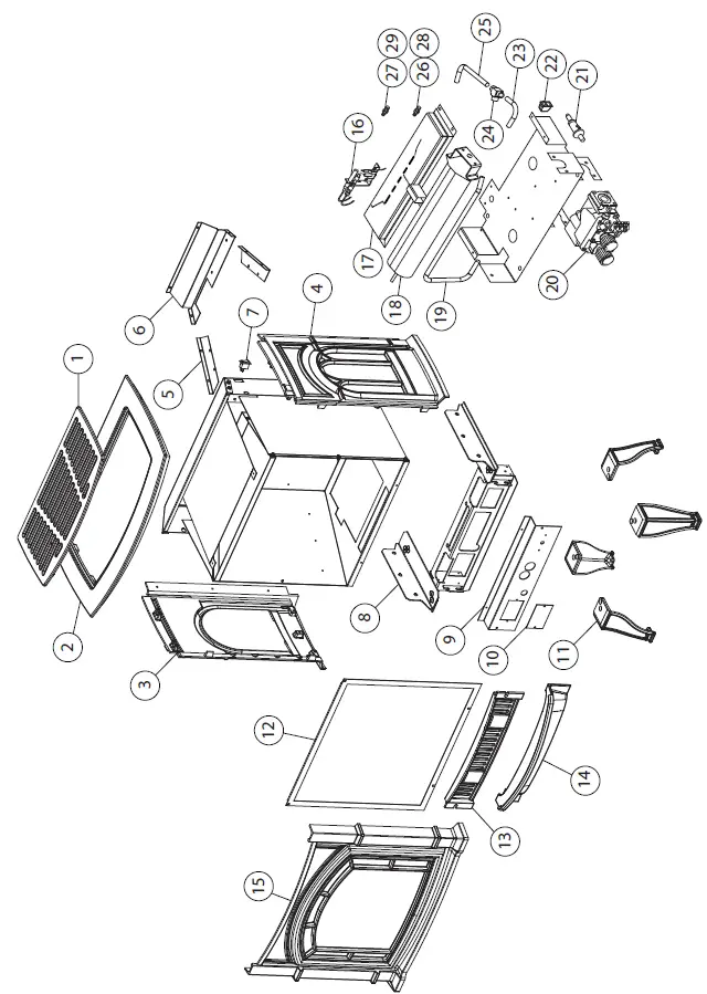 Ashley AGC500VF Vent Free Cast Iron Natural Gas Stove