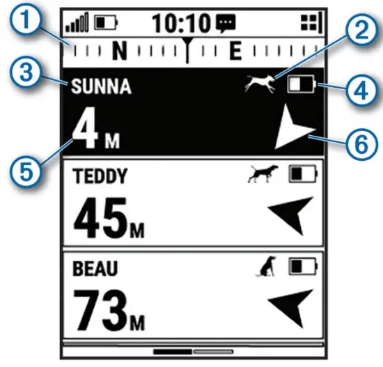 GARMIN 03778 Handheld GUE and SRD Device - Device Screen