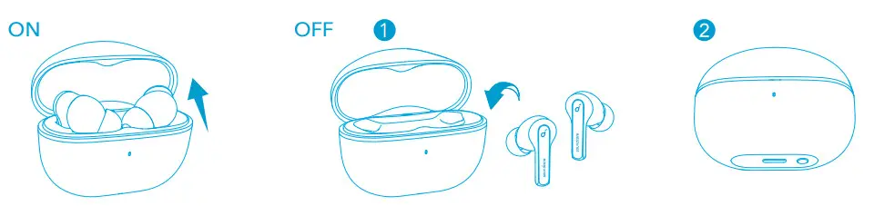 Soundcore Life P3i Hybrid Active Noise Cancelling Earbuds - Powering On