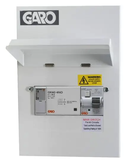 GARO G6EV40PME 40AMP Type A RCBO PME Fault DET Connection Unit