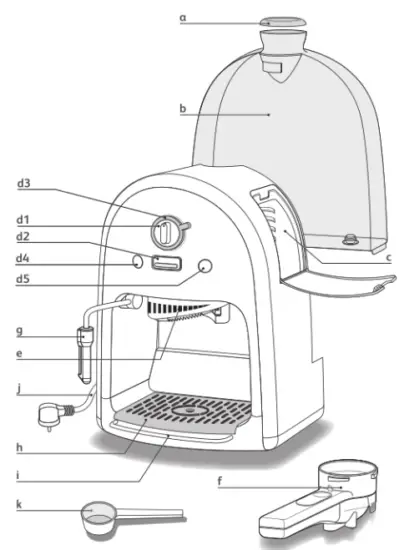 Tefal ESPREMIO Espresso Lever Coffee Machine - Fig