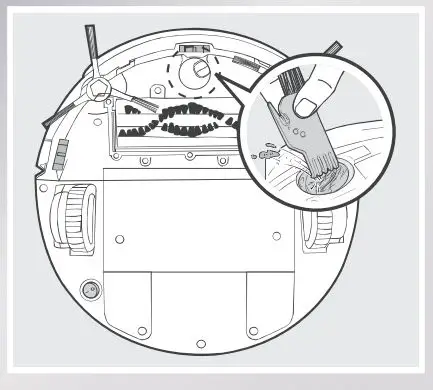 ECOVACS Rebotic Vacuum cleaner Instruction Manual - Clean the Universal Wheel