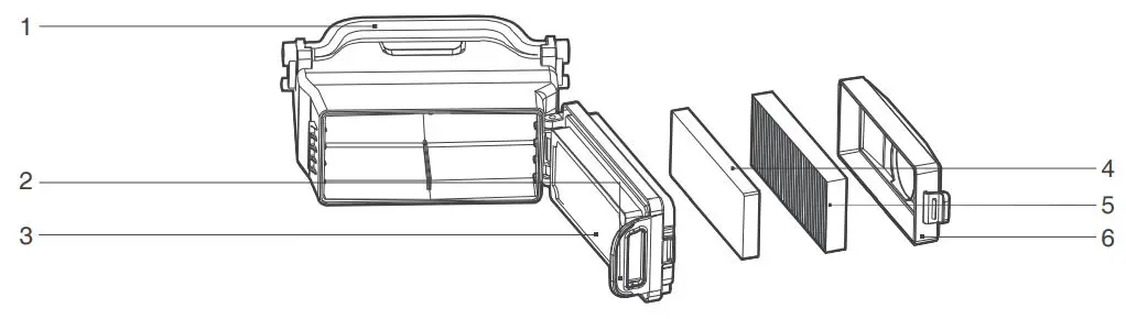 ECOVACS Rebotic Vacuum cleaner Instruction Manual - Dust Bin