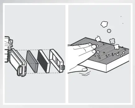 ECOVACS Rebotic Vacuum cleaner Instruction Manual - Remove the filters
