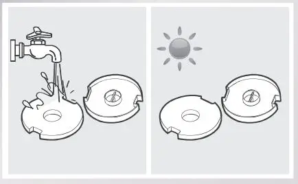 ECOVACS Rebotic Vacuum cleaner Instruction Manual - Rinse the filter under running water and dry it
