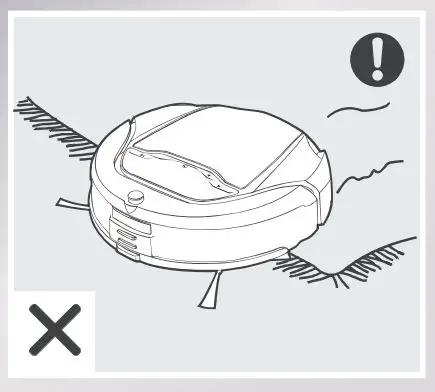 ECOVACS Rebotic Vacuum cleaner Instruction Manual - The product is not suitable for use on long-pile carpet