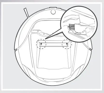 ECOVACS Rebotic Vacuum cleaner Instruction Manual - Wipe the Dust Sensors with the brush