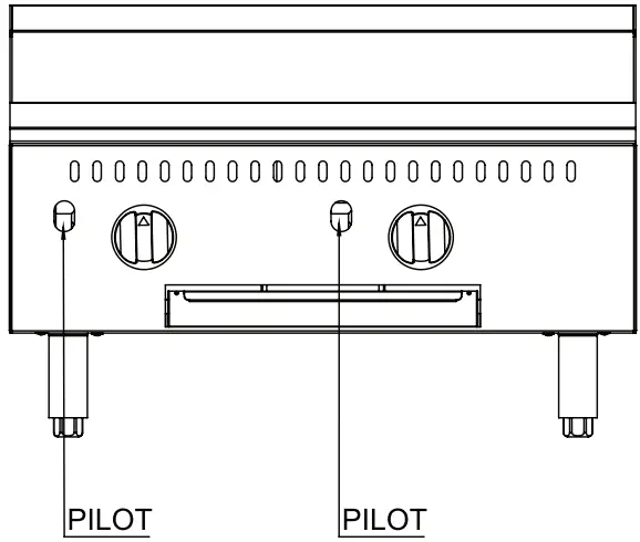 COUNTERTOP GAS GRIDDLE, THERMOSTATIC