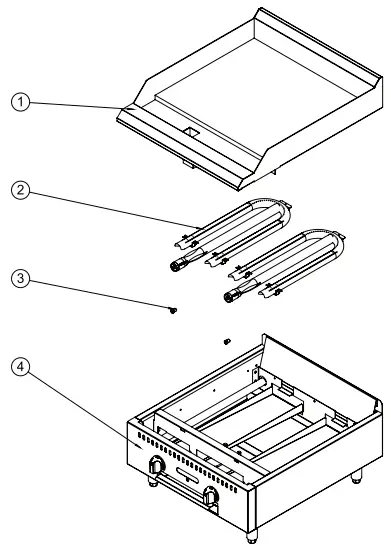 COUNTERTOP MANUAL GAS GRIDDLE