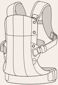 BabyBj rn 3D Mesh BABY CARRIER HARMON-fig1