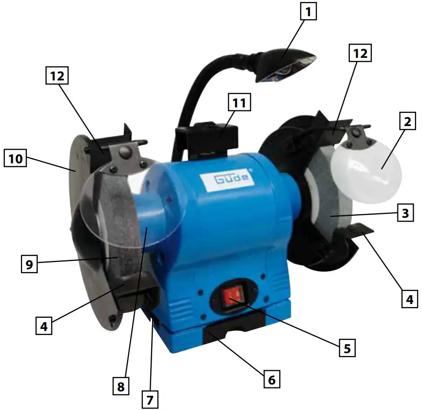 Gude GDS 150 L Double Grinder - Fig 1