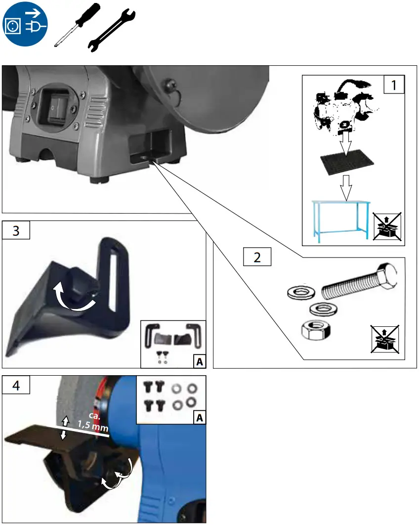 Gude GDS 150 L Double Grinder - Fig 2