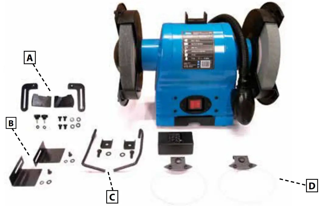 Gude GDS 150 L Double Grinder - Fig