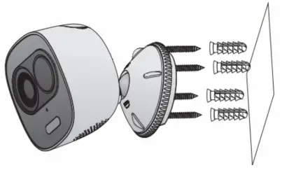 AMCREST Wire-Free BatterY Installing the Camera