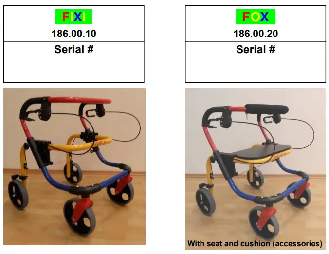 Rebotec 186 00 10 Kids Anterior Walker Rollator - fig 1