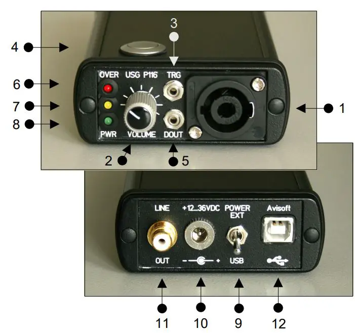 avisoft 116 UltraSound Gate Player User Manual - Components of the UltraSoundGate Player 116
