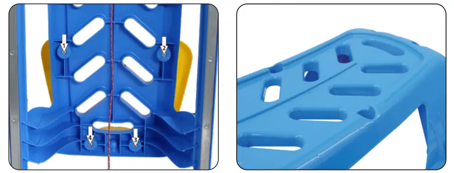 JAMARA 460366 90cm Snow Play Sledge with Backrest Snow Star - fig