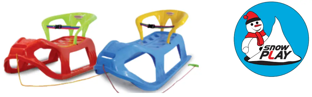 JAMARA 460366 90cm Snow Play Sledge with Backrest Snow Star